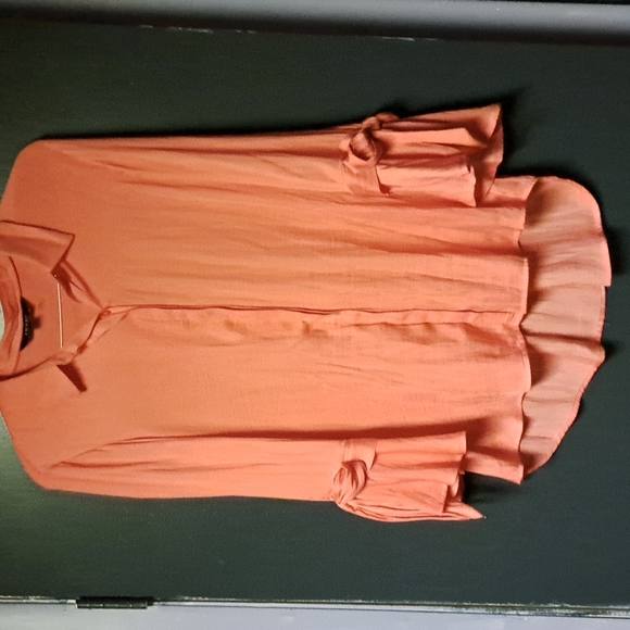 IMNYC Isaac Mizrahi Bow Bell Sleeve Soft Shirt L/G - Picture 1 of 8